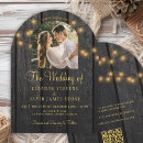 Search for wood arch wedding invitations Elegant