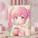 Search for bubble tea cards Pink