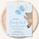 Search for teddy bear baby shower invitations Modern script calligraphy typography