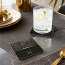 Search for marble monogram coasters Black