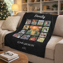 Search for family photo collage blankets Unique