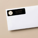 Search for name monogram return address labels Letter