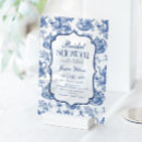 Search for blue and white bridal shower invitations Bride