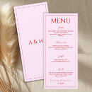 Search for blush pink wedding menus Elegant