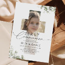 Search for first communion invitations Greenery