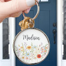 Search for watercolor flower key rings Wildflower