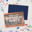 Search for blue and orange birthday invitations Trendy