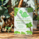 Search for dino mite party invitations Green