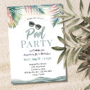 Search for summer birthday invitations Tropical pool party