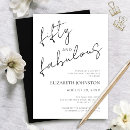 Search for classy birthday invitations Black and white