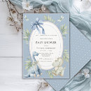 Search for blue botanical invitations Greenery