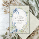 Search for blue botanical invitations Greenery