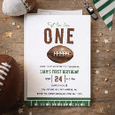 Search for football 1st birthday invitations Baby