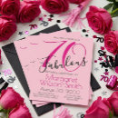Search for 70 and fabulous 70th birthday invitations Fun modern script