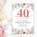 Search for 40th wedding anniversary invitations Ruby red