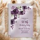 Search for purple white birthday invitations Botanical