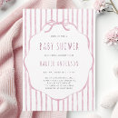 Search for pink stripe invitations Mother to be