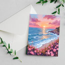 Search for pink sunset cards Ocean