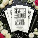 Search for seventy and fabulous invitations Minimal typography simple
