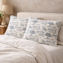 Search for vintage french pillowcases Toile de jouy