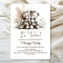 Search for teddy bear twin shower invitations Cute