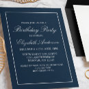 Search for navy blue birthday invitations Modern