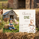 Search for barn 1st birthday invitations Farm animals
