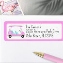 Search for golf cart return address labels Pink