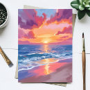Search for sea waves postcards Blue