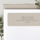 Search for taupe return address labels Minimalist