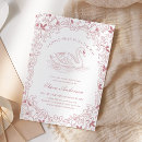 Search for swan baby shower invitations Girly