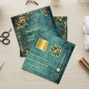 Search for green emerald gold business cards Beauty salon