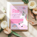 Search for pink unicorn invitations Fairytale