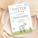 Search for baby golf invitations Sage green