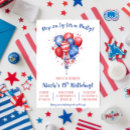 Search for pop star invitations Red white and blue
