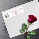 Search for pink and silver return address labels For her