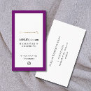 Search for purple and gold business cards Elegant