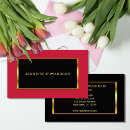 Search for black red gold business cards Professional