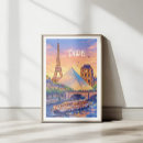 Search for retro travel posters Paris france