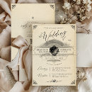 Search for vintage book wedding invitations Typography