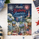 Search for american flag birthday cards Fireworks