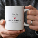 Search for first time fathers day mugs Promoted to grandpa