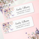 Search for violets return address labels Bride