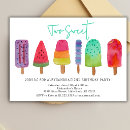 Search for ice cream 2nd birthday invitations Colourful