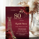 Search for red and gold 80th birthday invitations Flowers