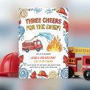 Search for fire truck birthday invitations Sound the alarm birthday