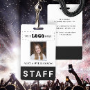 Search for staff id badges Black and white