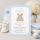Search for we can bearly wait invitations Blue bow