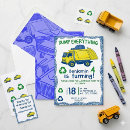 Search for garbage truck birthday invitations Dump truck party