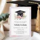 Search for flower graduation invitations High school graduation